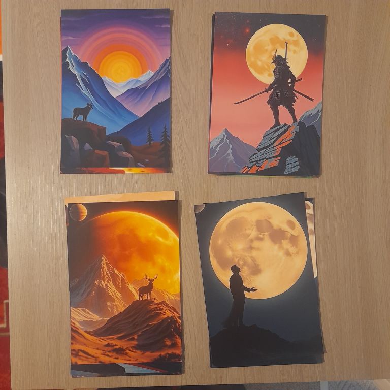 Photo prints of one off art work 15 in total