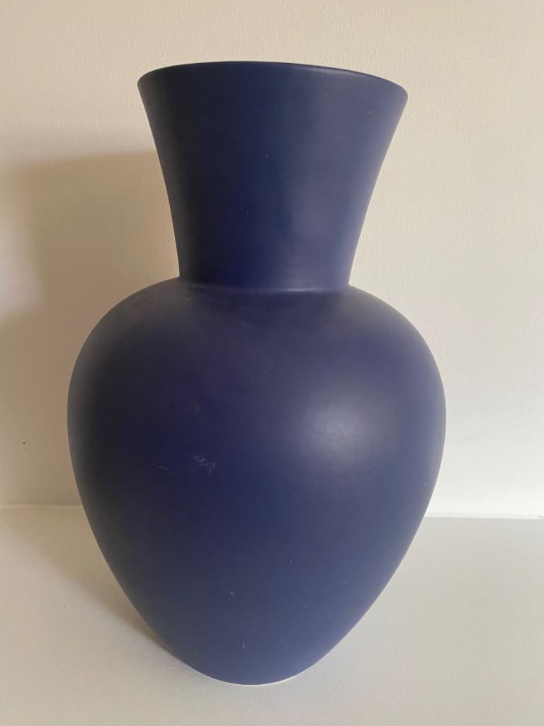 Modern Matte Cobalt Blue Ceramic Vase