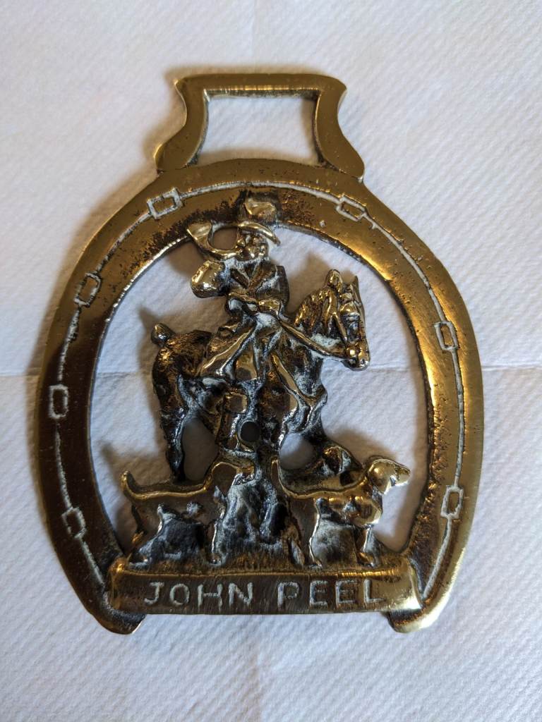 JOHN PEEL  Vintage  Collectable English HORSE BRASS