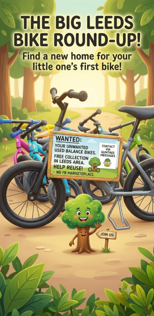 Looking for Used Children's Bikes - Help Reuse! Free Collection in Leeds Area