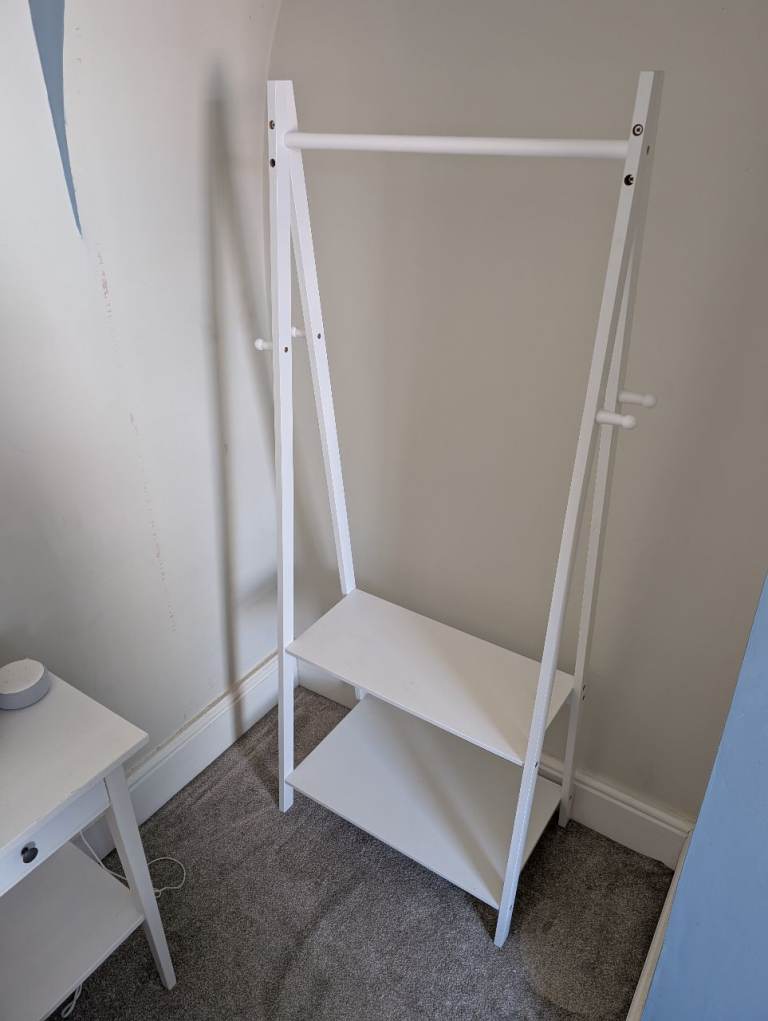 Clothes rail and shelves