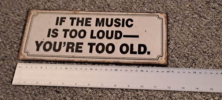 Humorous wall decor notice sign