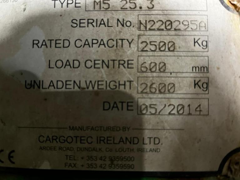 2014 MOFFETT M5 25.3 