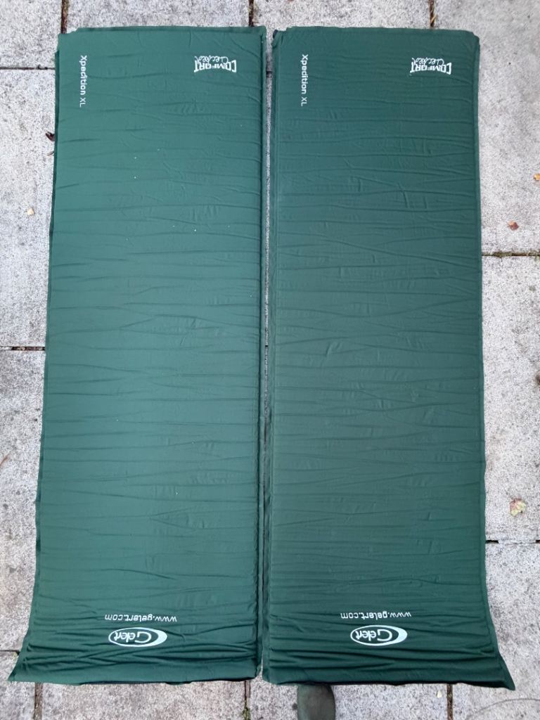 Gelert Expedition XL Roll Up Foam Camping Mat Green/Black Stuff Sack (two)