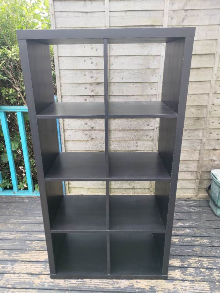 Ikea Kallax 4x2 (8 cubes) shelving unit (black brown)