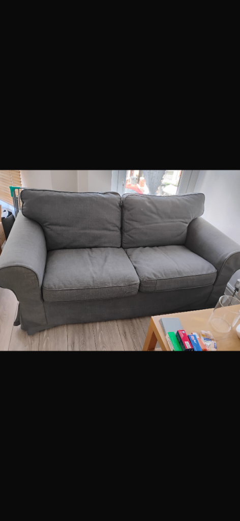 Ikea EKTORP 2 seater sofa hakebo dark grey