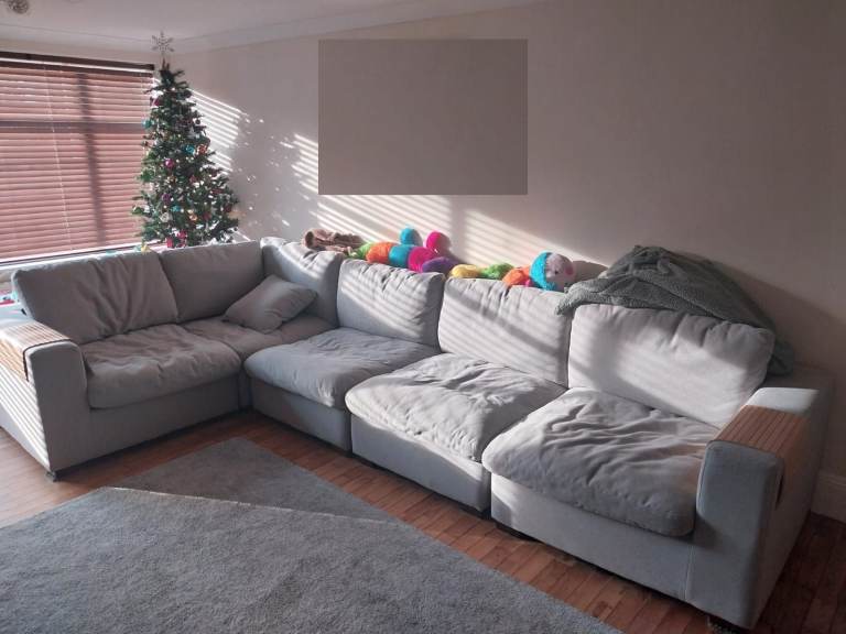 6 piece detachable sofa + 1 foot stool/island - £200 - can buy individual pieces if prefer