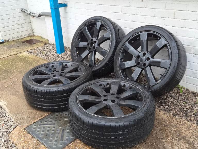 🌟Range rover sport Overfinch style 22 inch Alloy Wheels 5x120 with TYRES 8M++