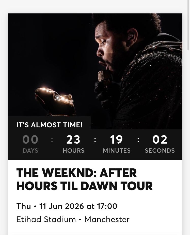 The Weeknd: After Hours Til Dawn Tour 