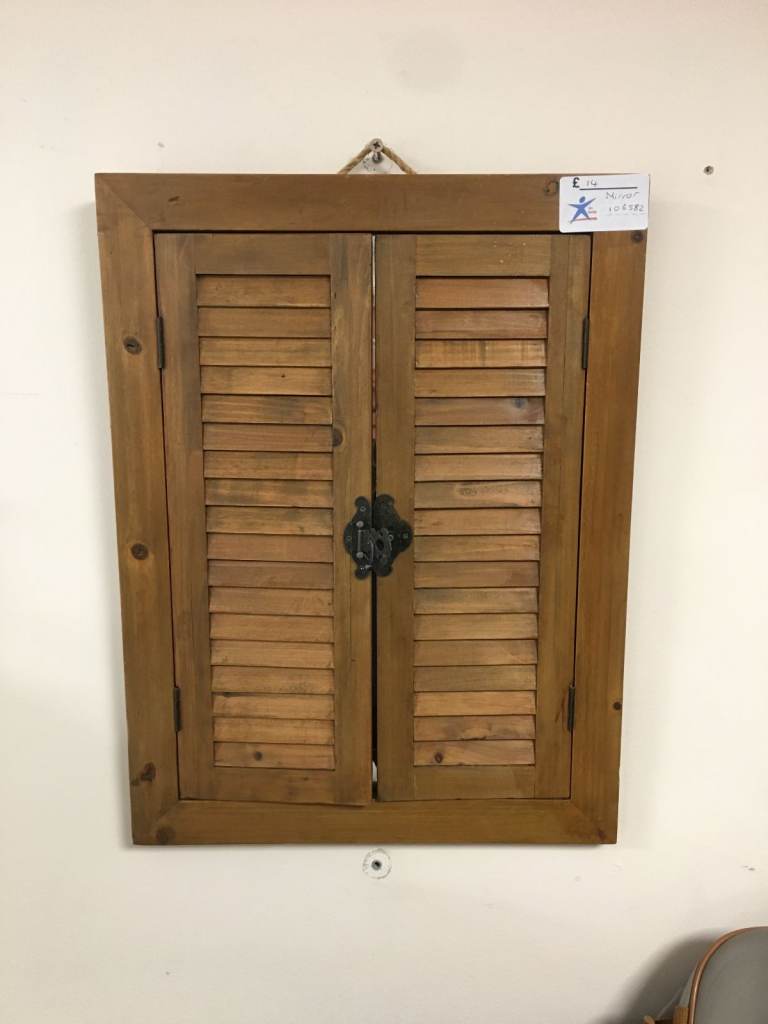 Rustic Style Shutter Door Mirror TCL Reuse 106582