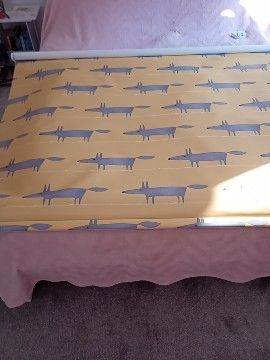 Roller blind with fittings never used.
