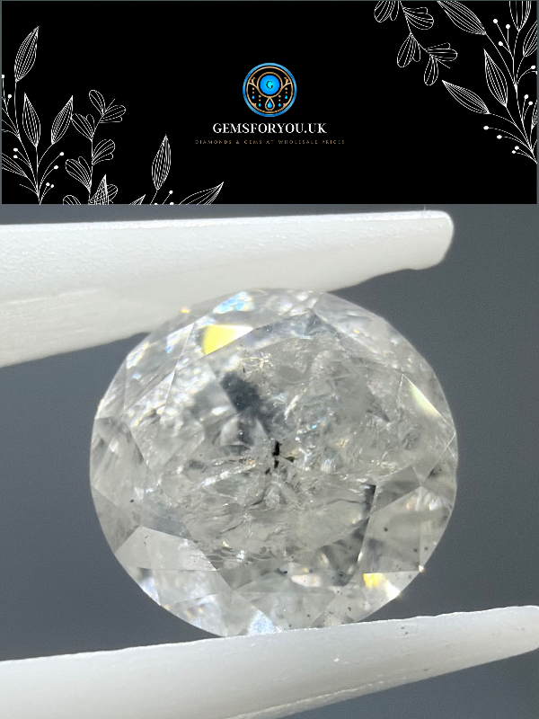 0.8CT Natural diamond round brilliant cut white clarity i3 dimensions 5.52mm x 5.59mm x 3.67mm