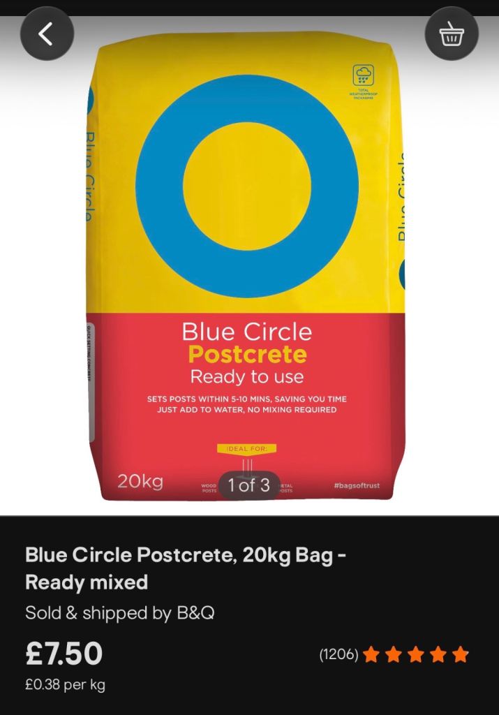 12x waterproof bag postcrete 25kg