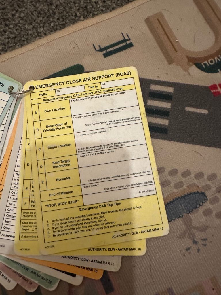 Military slates cards 