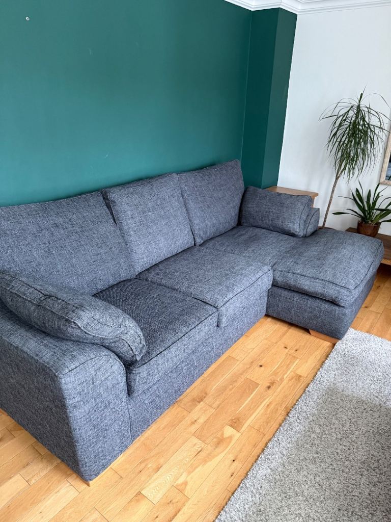 NEXT Grey Corner Sofa with Chaise – Good Condition