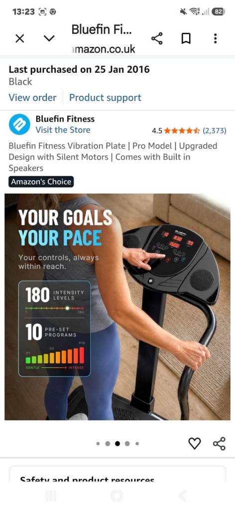 Bluefin Fitness Vibration Plate Pro Model - NEW