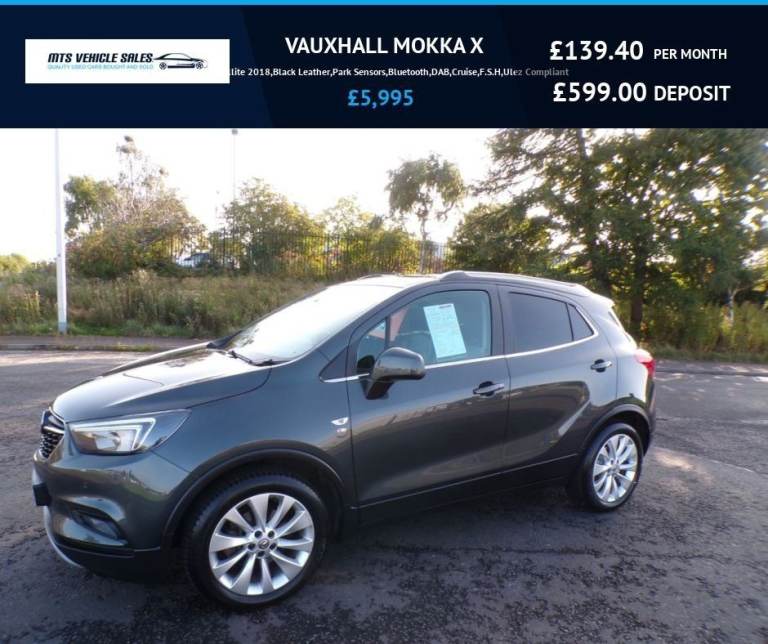 VAUXHALL MOKKA X 1.4i T Ellite 2018,Black Leather,Park Sensors,Bluetooth,DAB,Cruise,F.S.H,Ulez OK