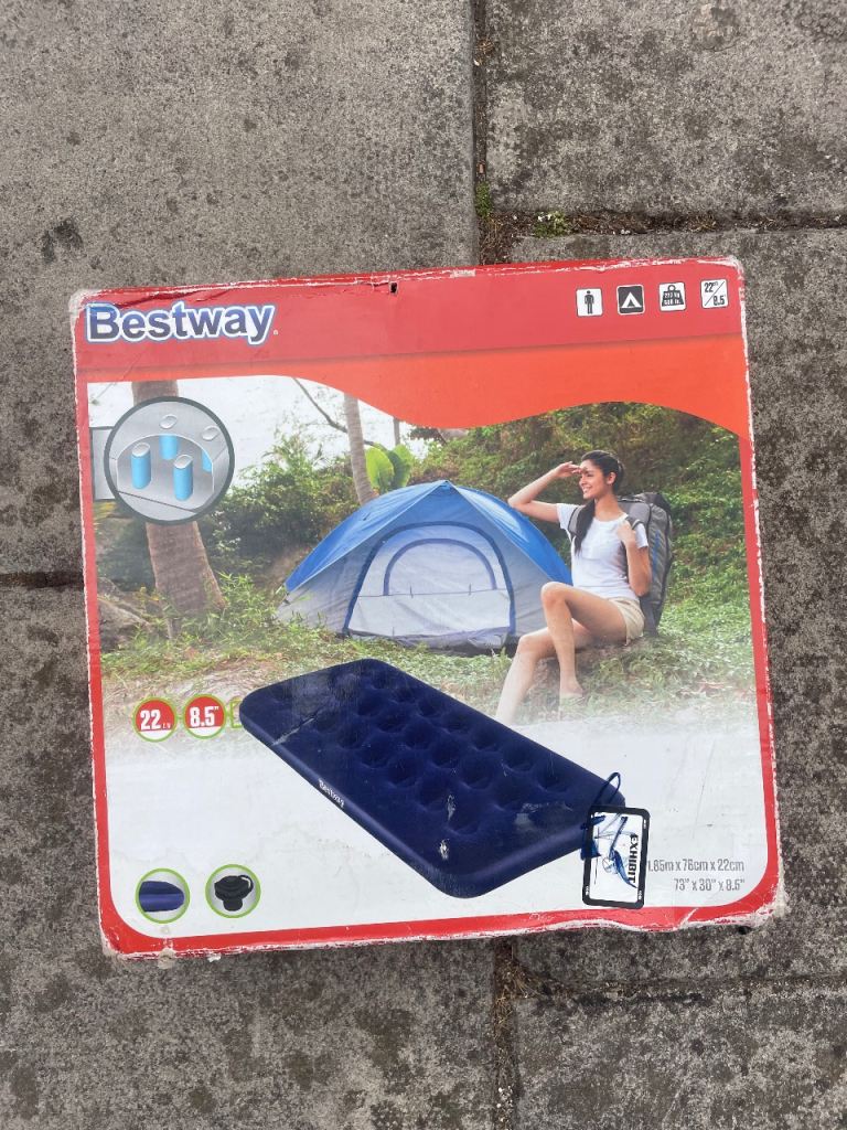 Bestway inflatable single mattress bed for camping
