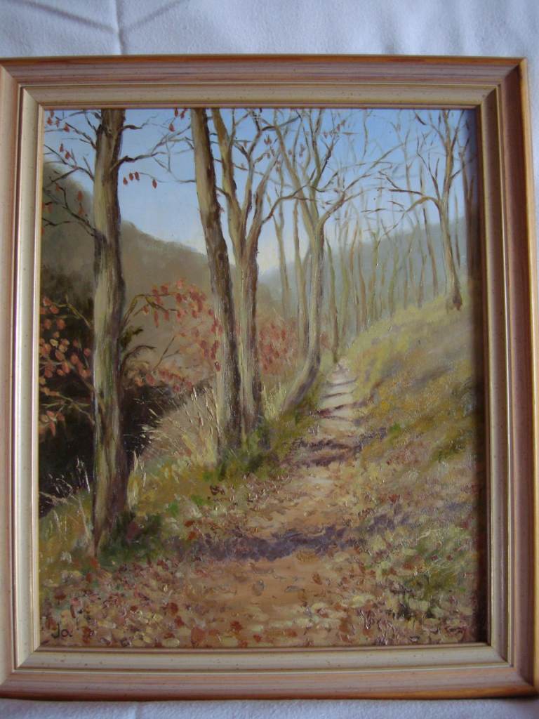 image for 'In Teign Valley, Devon' an oil painting by Jo Cotton