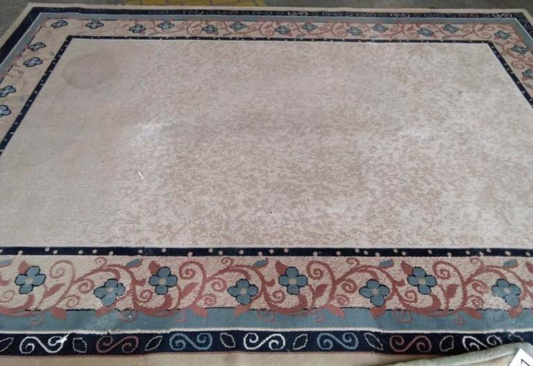 Vintage low pile rug 