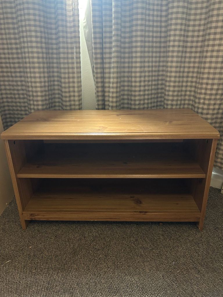 Wooden TV Unit / Low Bookcase – Good Condition