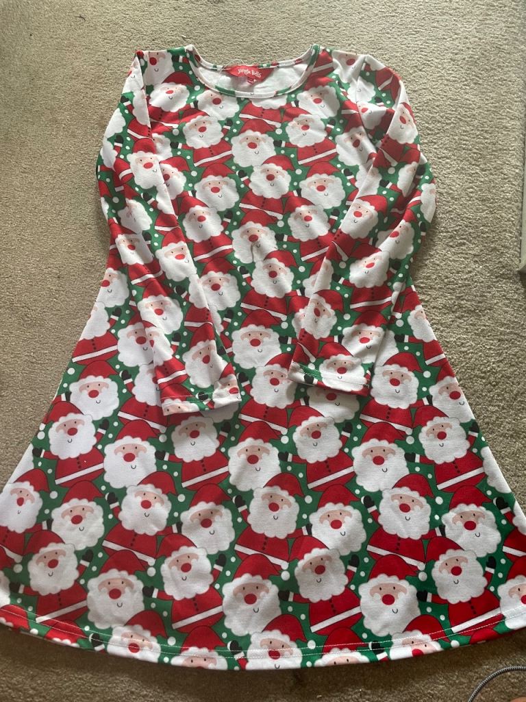 Jingle Bells Christmas Dress - Age 14-15, New