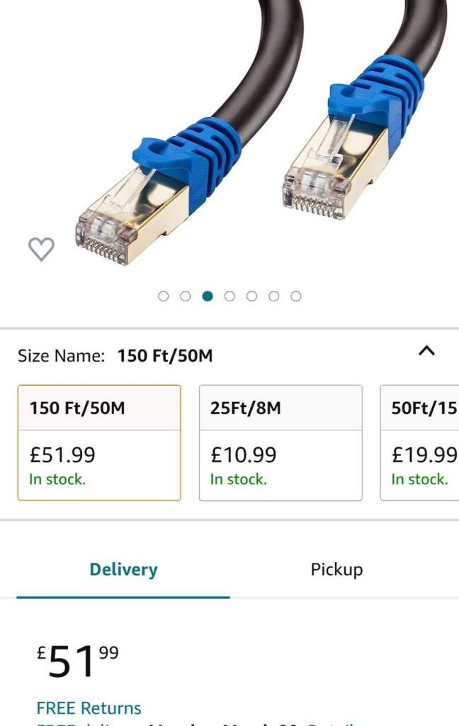 Outdoor ethernet cable 