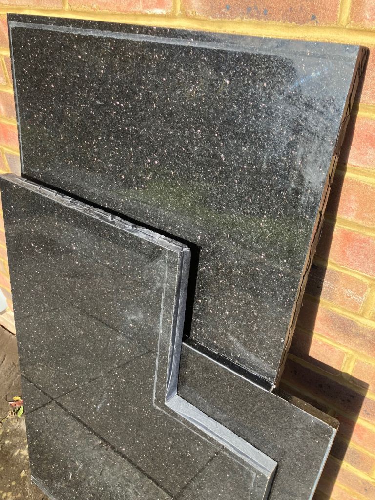 Black Granite pieces with slight sparkle 