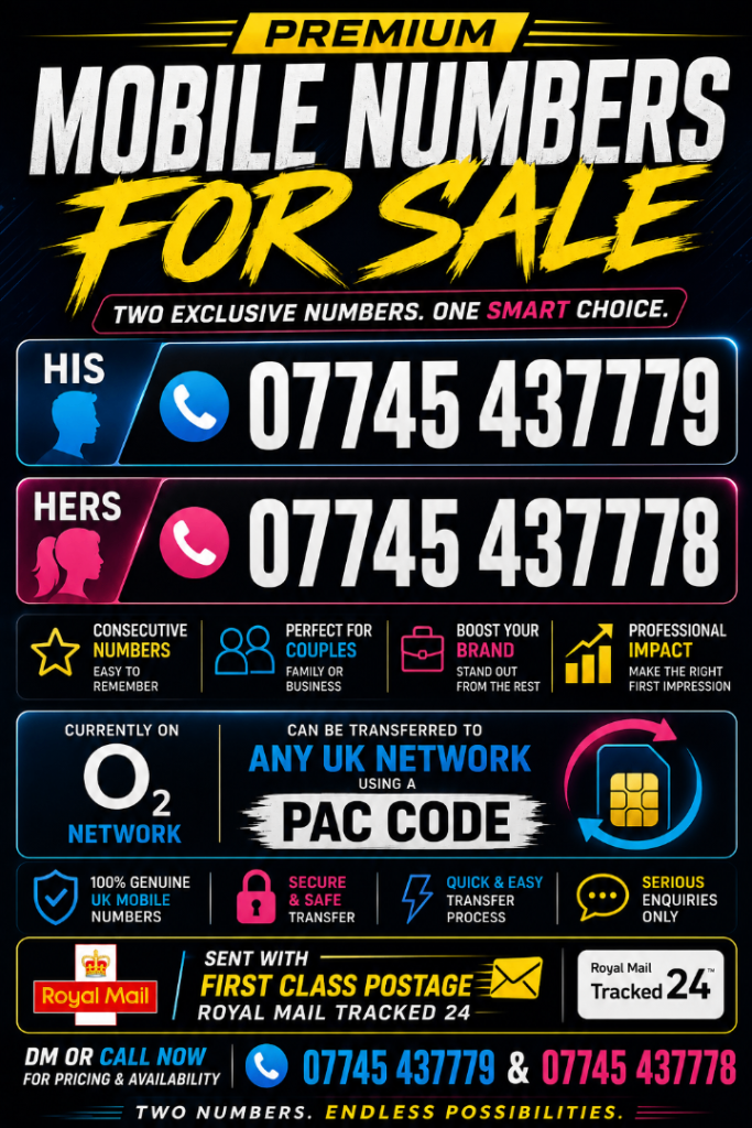PREMIUM MOBILE NUMBERS FOR SALE 7779 & 7778