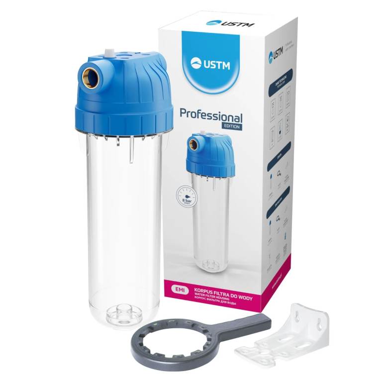 10" Water Filter Housing 3/4" BSP Female Thread in-Line Purifying System Kit with Spun Cartrige