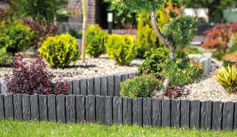 Wood Effect Lawn Border Edging