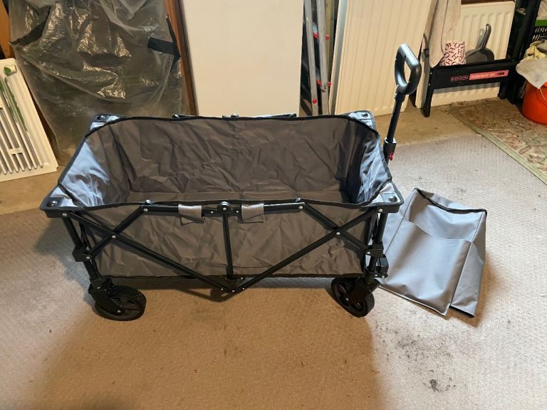 Festival/Camping Gear - Folding Wagon - Grey, As New