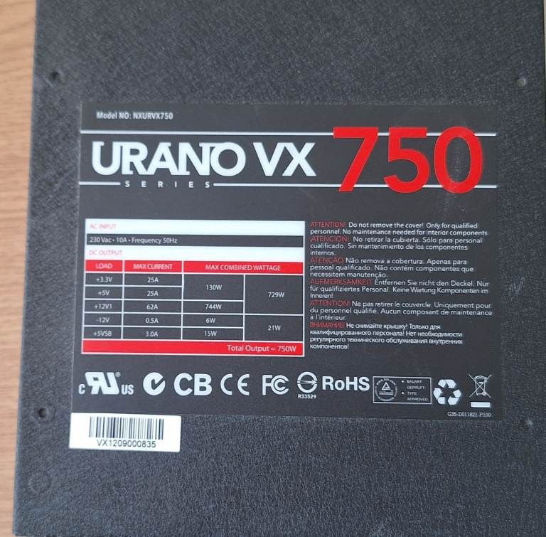 NoX 750W PSU - NXR VX 750 URANO