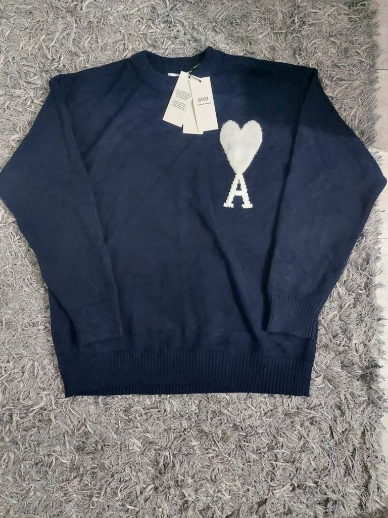 Brand New Ami Paris Jumper – Navy Blue