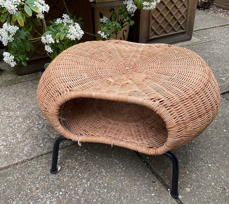 RETRO WICKER LOW COFFEE TABLE