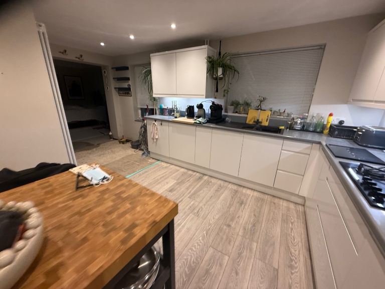 Laminate flooring in a light grey ish wood style , £50.00 for Sale