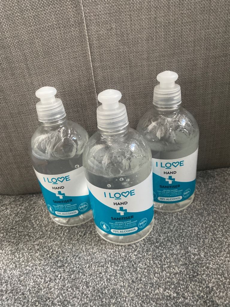 3 Bottles New, 70% Alcohol Hand Sanitizer 