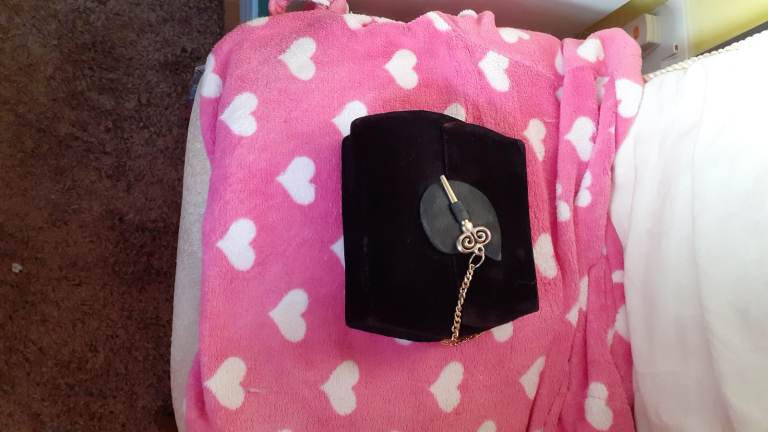 Ladies Evening Bag with shoulder strap, elegant design.