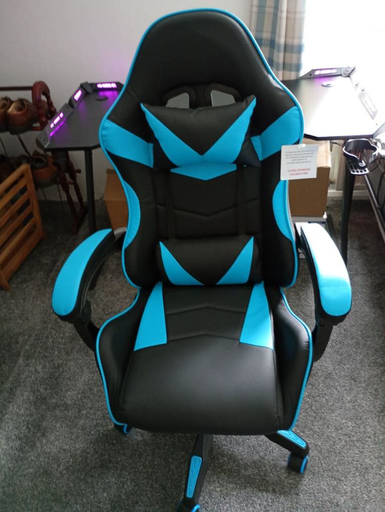 Black and Blue Gaming/Office Chair – Good Condition