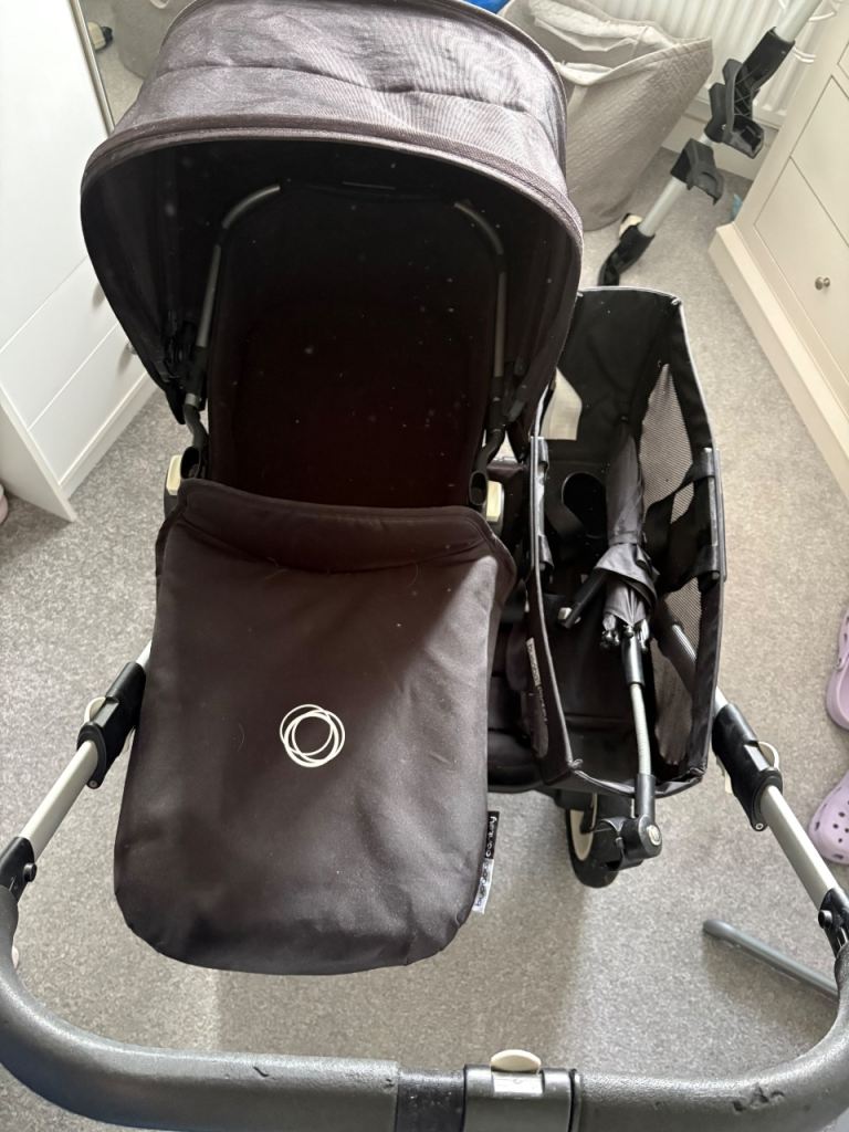 Bugaboo Donkey Twin Pushchair Pram - Black