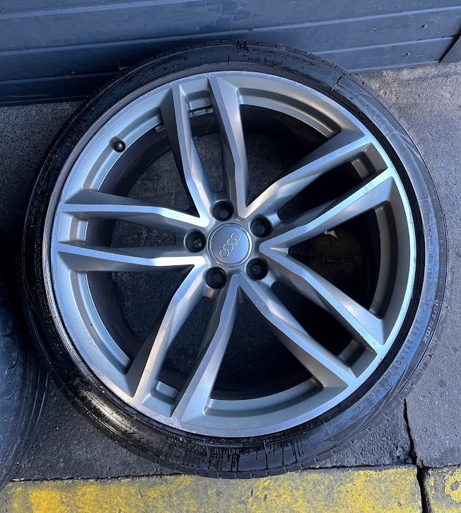 4 X AUDI A6 A7 S6 A6 SILVER GENUINE 20" BLACK EDITION ALLOY WHEEL 255 35 20