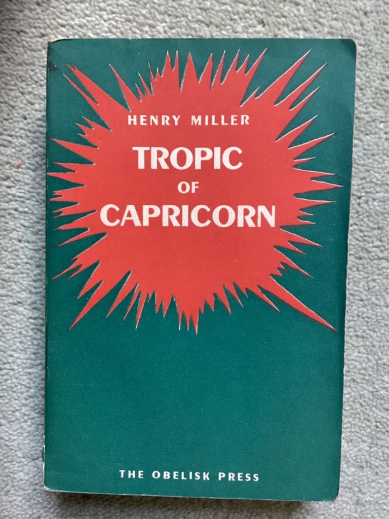 TROPIC OF CAPRICORN BY HENRY MILLER 1950 EDITION PARIS