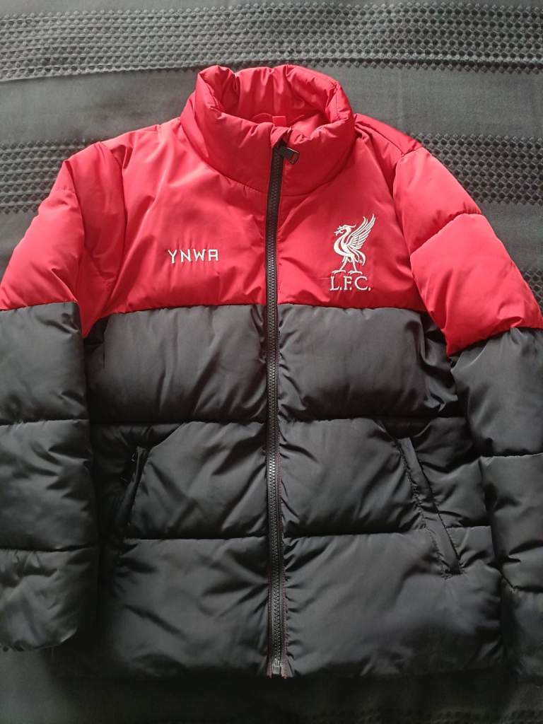 Boys LFC Puffer Coat - Red/Black, Size 11-12yrs, Excellent Condition