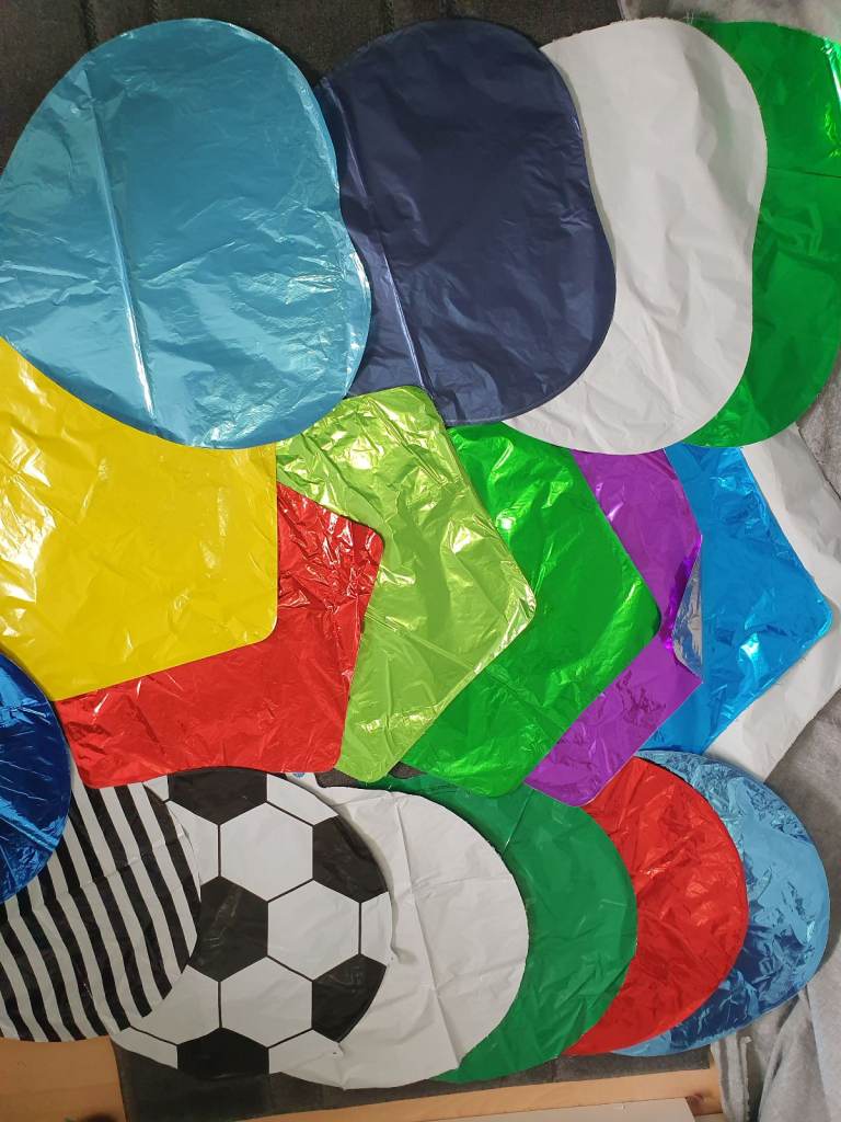 100 foil balloons plain shapes 18" job lot destash clearout business closing