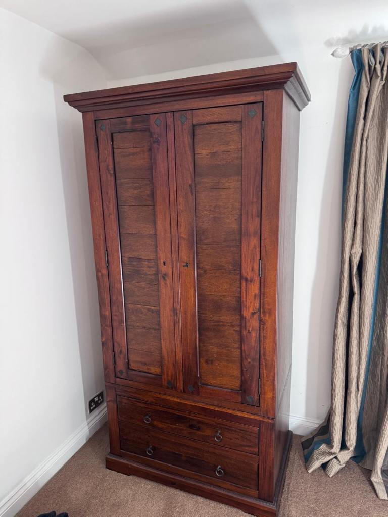 Solid Wood Bedroom Furniture Set – Wardrobe, Chest of Drawers, Bedside Tables