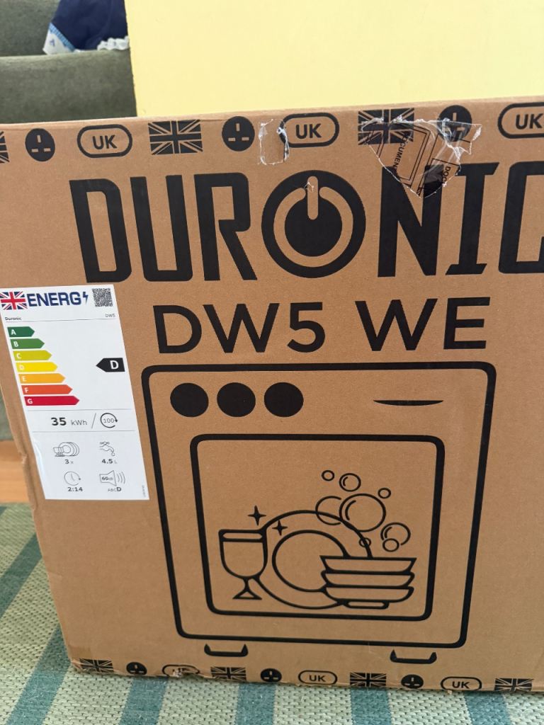 Duronic DW5 WE Tabletop Dishwasher - Brand New