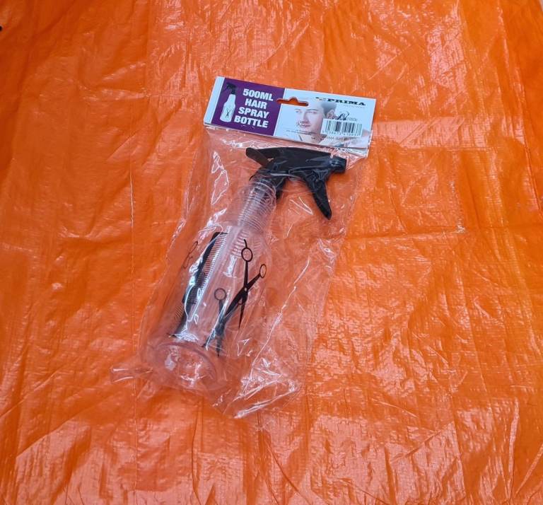 500ml Hair Spray Bottle – Transparent Barber Styling Mist Bottle  