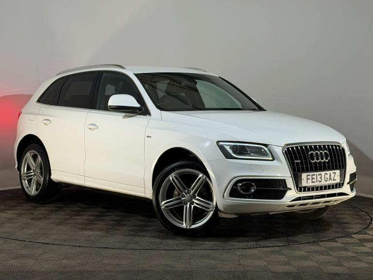 WHITE 2013 AUDI Q5 S LINE PLUS 2.0 DIESEL TDI QUATTRO 4WD 4X4 SUV 140 BHP 48 MPG