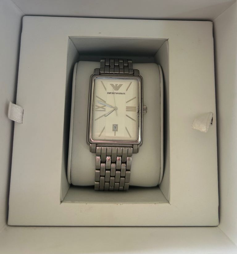 Emporio Armani Men's Watch - Silver, Good Condition