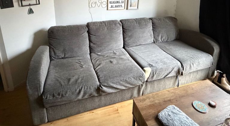 Free grey 4 seater sofa 